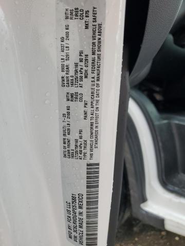 3C6LRVDG4PE575881 - 2023 RAM PROMASTER 2500 HIGH თეთრი ფოტო 13