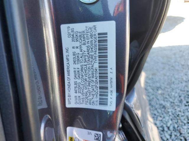 1HGCV2F32KA010541 - 2019 HONDA ACCORD SPORT 石墨色 照片 12