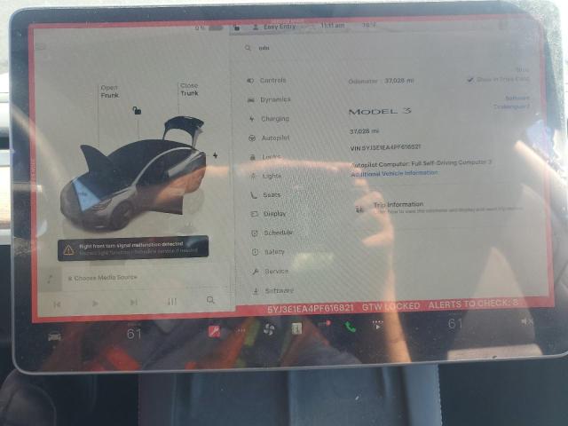 5YJ3E1EA4PF616821 - 2023 TESLA MODEL 3 Graphit Foto 9