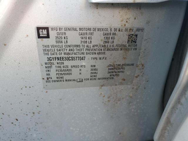 3GYFNEE30CS577047 - 2012 CADILLAC SRX PERFORMANCE COLLECTION Srebrny zdjęcie 14