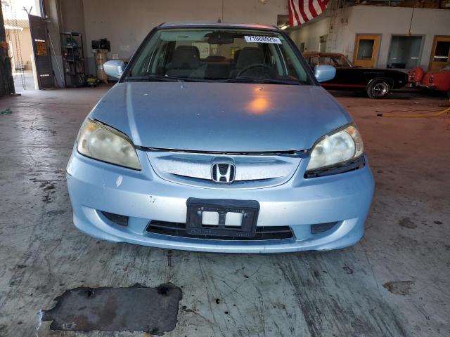 JHMES95695S013177 - 2005 HONDA CIVIC HYBRID SILVER photo 5