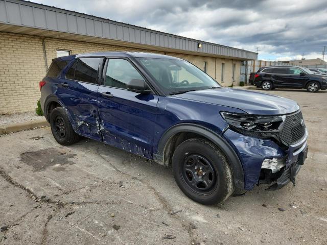 1FM5K8AW9NNA00232 - 2022 FORD INTERCEPTOR POLICE INTERCEPTOR Niebieski zdjęcie 4