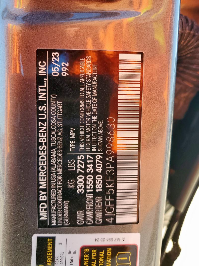 4JGFF5KE3PA998630 - 2023 MERCEDES-BENZ GLS 450 4MATIC GRAY photo 13