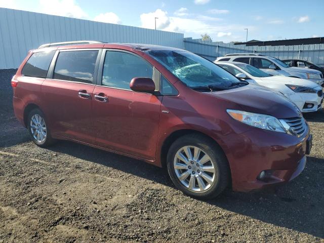 5TDDZ3DC1HS163021 - 2017 TOYOTA SIENNA XLE ბურგუნდია ფოტო 4