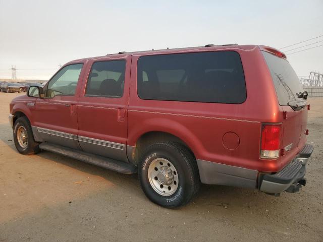 1FMNU40L21EB99726 - 2001 FORD EXCURSION XLT BURGUNDY photo 2