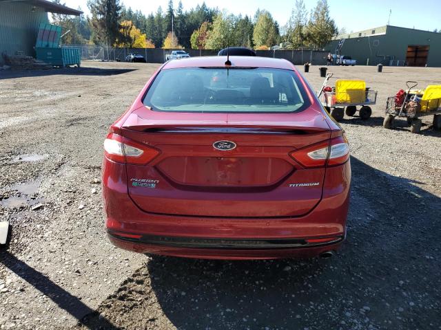 3FA6P0SU3GR173937 - 2016 FORD FUSION TITANIUM PHEV BURGUNDY photo 6