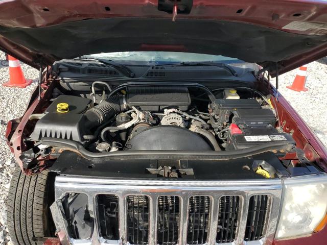 1J8HG48K77C612161 - 2007 JEEP COMMANDER BURGUNDY photo 12