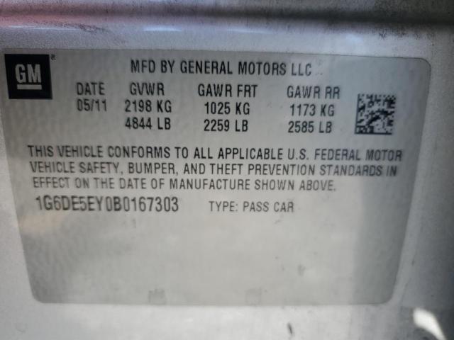 1G6DE5EY0B0167303 - 2011 CADILLAC CTS LUXURY COLLECTION SILVER photo 12