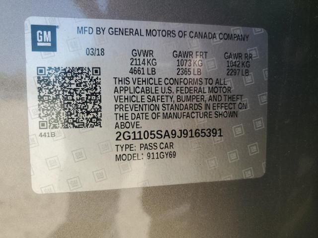 2G1105SA9J9165391 - 2018 CHEVROLET IMPALA LT 灰色 照片 12