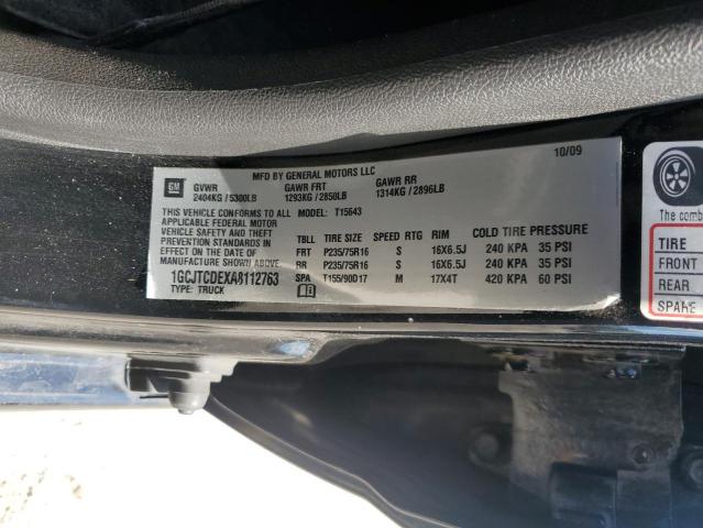 1GCJTCDEXA8112763 - 2010 CHEVROLET COLORADO LT BLACK photo 12