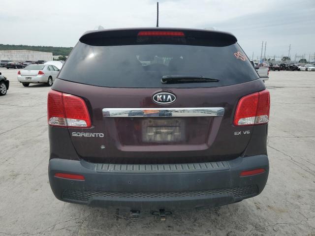 5XYKUDA23DG384747 - 2013 KIA SORENTO EX 勃艮第红 照片 6