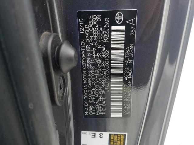 JTKJF5C73GJ021382 - 2016 TOYOTA SCION TC GRAY photo 12