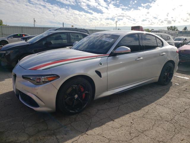 ZARFAEAV7J7579386 - 2018 ALFA ROMEO GIULIA QUADRIFOGLIO SILVER photo 1