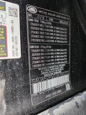 SALWR2RV2JA191273 - 2018 LAND ROVER RANGE ROVE HSE BLACK photo 14