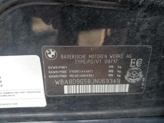 WBA8D9G58JNU69349 - 2018 BMW 330 XI BLACK photo 12