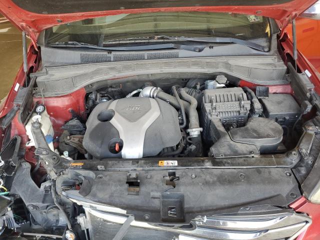 5XYZWDLA8DG060383 - 2013 HYUNDAI SANTA FE S RED photo 12
