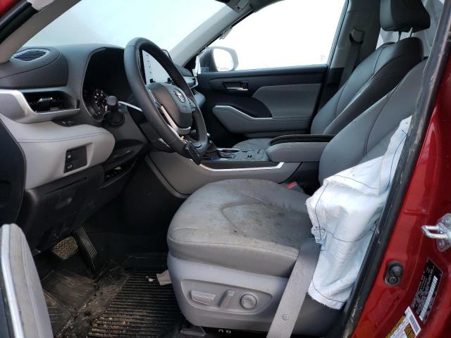 5TDHZRAH9NS110776 - 2022 TOYOTA HIGHLANDER XLE ბურგუნდია ფოტო 7
