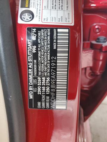 WDDHF8JB9EA971912 - 2014 MERCEDES-BENZ E 350 4MATIC BURGUNDY photo 12