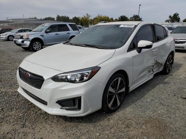 4S3GTAJ6XK3754068 - 2019 SUBARU IMPREZA SPORT WHITE photo 1