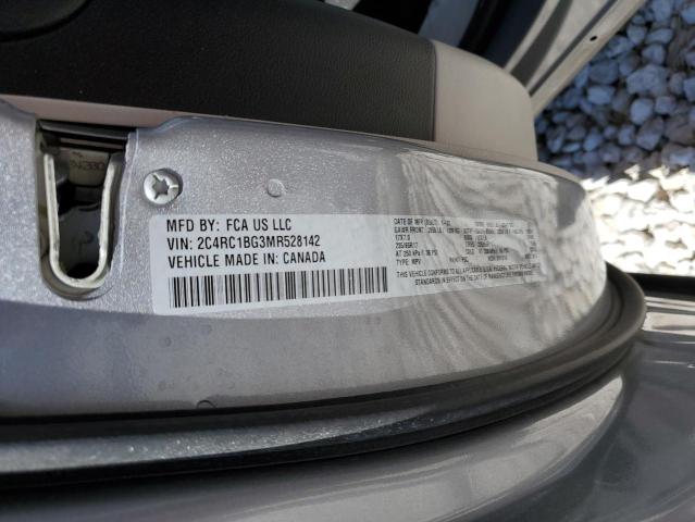 2C4RC1BG3MR528142 - 2021 CHRYSLER PACIFICA TOURING L SILVER photo 12