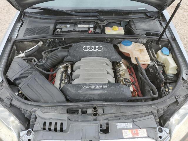 WAUDH78E38A048257 - 2008 AUDI A4 3.2 QUATTRO GRAY photo 11