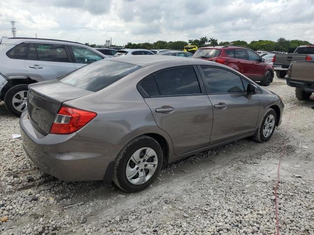 2HGFB2F85CH519026 - 2012 HONDA CIVIC EX GRAY photo 3