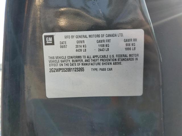 2G2WP552081123265 - 2008 PONTIAC GRAND PRIX 黑色 照片 12