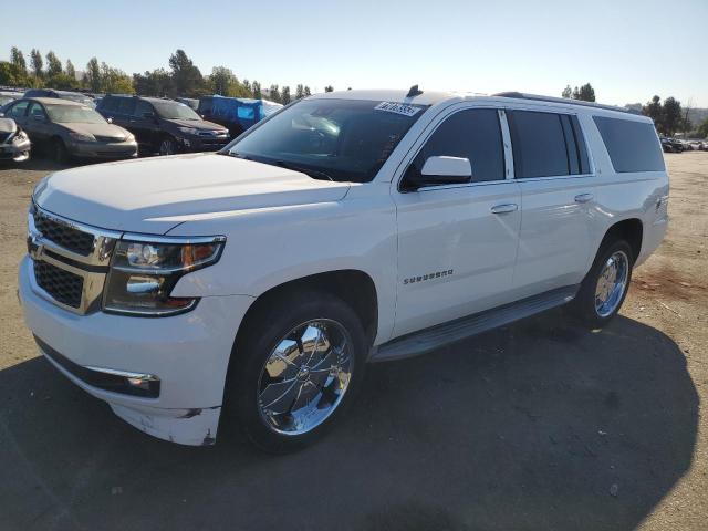 1GNSCJKC9FR191099 - 2015 CHEVROLET SUBURBAN C1500 LT WHITE photo 1