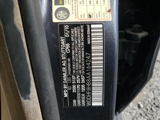 WDDHF8HB8AA164247 - 2010 MERCEDES-BENZ E 350 4MATIC BLACK photo 12