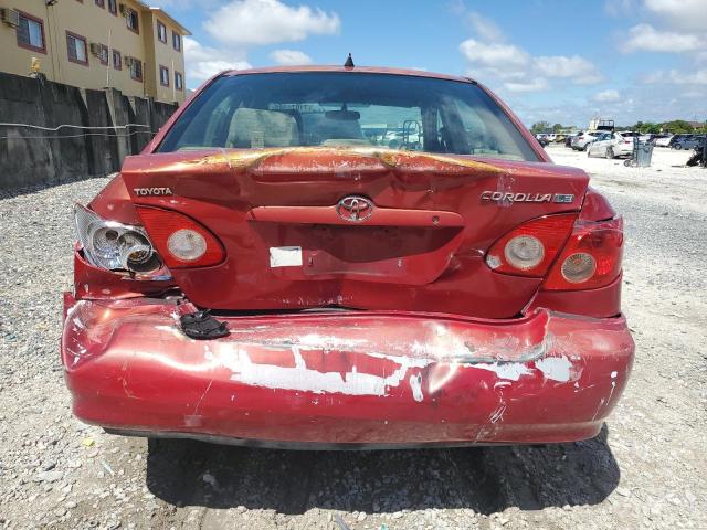 1NXBR32E35Z512310 - 2005 TOYOTA COROLLA CE RED photo 6