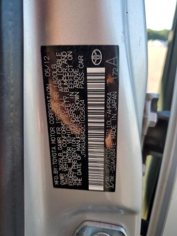 JTKKU4B42C1025834 - 2012 TOYOTA SCION XD ვერცხლისფერი ფოტო 12