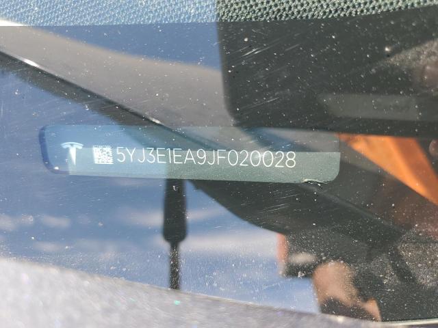 5YJ3E1EA9JF020028 - 2018 TESLA MODEL 3 GRAY photo 12