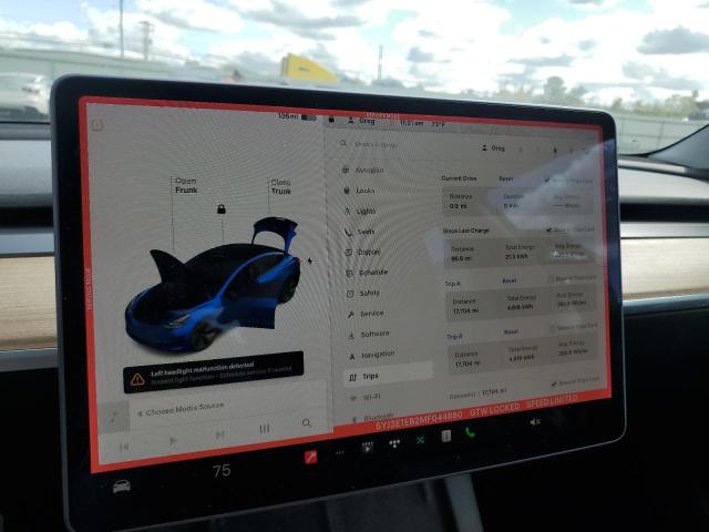 5YJ3E1EB2MF044880 - 2021 TESLA MODEL 3 蓝色 照片 9