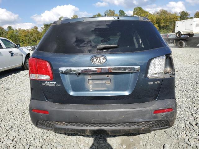 5XYKU4A23BG014346 - 2011 KIA SORENTO EX BLUE photo 6