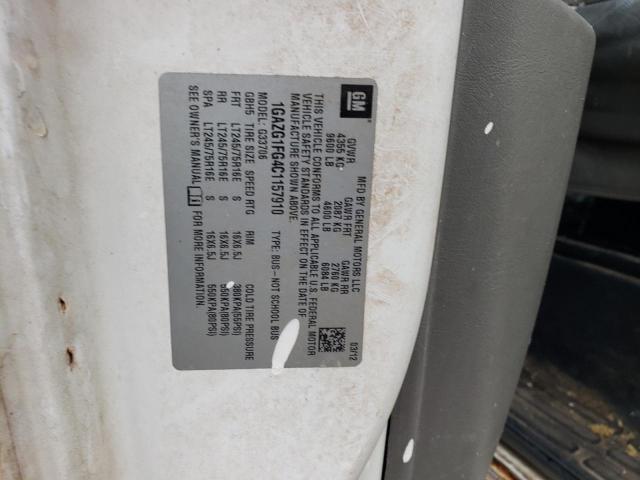 1GAZG1FG4C1157910 - 2012 CHEVROLET EXPRESS G3 LT WHITE photo 14