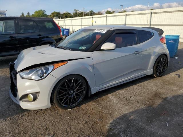 KMHTC6AE5EU210753 - 2014 HYUNDAI VELOSTER TURBO GRAY photo 1