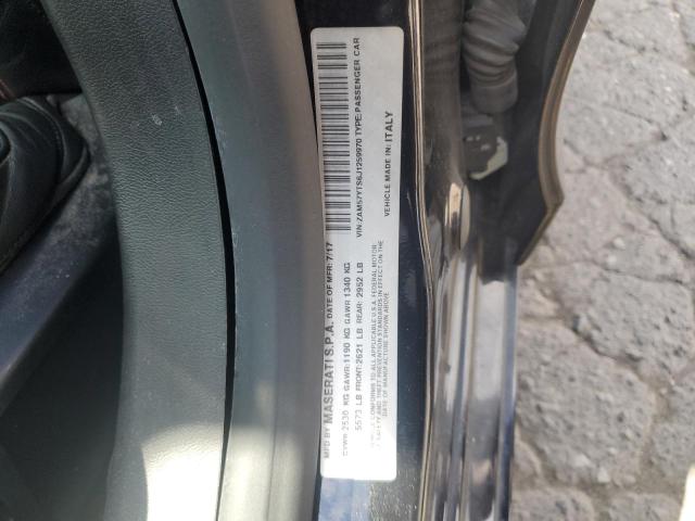ZAM57YTS6J1259970 - 2018 MASERATI GHIBLI S Schwarz Foto 13