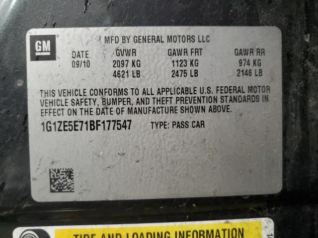 1G1ZE5E71BF177547 - 2011 CHEVROLET MALIBU LTZ Grafit foto 12