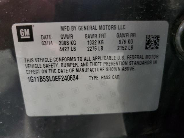 1G11B5SL0EF240634 - 2014 CHEVROLET MALIBU LS 石墨色 照片 12