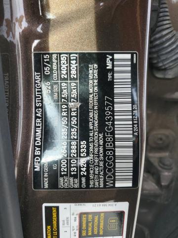 WDCGG8JB8FG439577 - 2015 MERCEDES-BENZ GLK 350 4MATIC BROWN photo 13