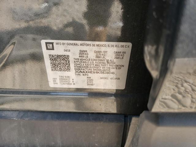 3GNAXHEV4KS638046 - 2019 CHEVROLET EQUINOX LS GRAY photo 14