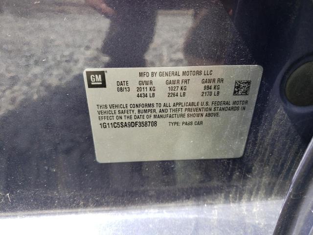 1G11C5SA9DF358708 - 2013 CHEVROLET MALIBU 1LT BLUE photo 13