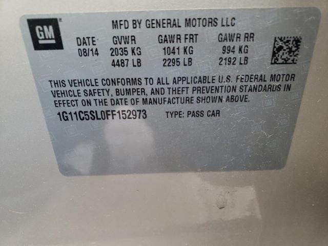 1G11C5SL0FF152973 - 2015 CHEVROLET MALIBU 1LT GOLD photo 12