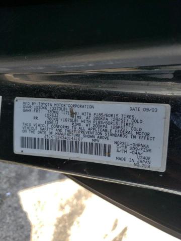 JTLKT324340144167 - 2004 TOYOTA SCION XB 黑色 照片 10