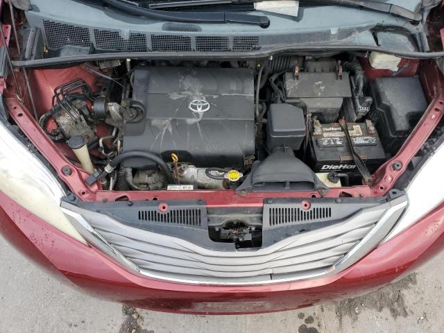 5TDYK3DC4CS267968 - 2012 TOYOTA SIENNA XLE წითელი ფოტო 12