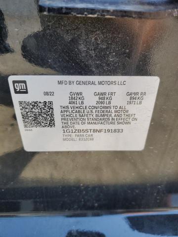 1G1ZB5ST8NF191833 - 2022 CHEVROLET MALIBU LS Qara foto 12