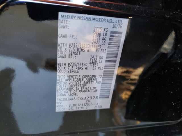 5N1DR2MM8HC632928 - 2017 NISSAN PATHFINDER S BLACK photo 13