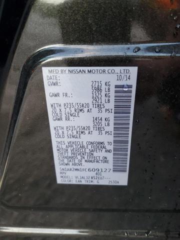 5N1AR2MN1FC609127 - 2015 NISSAN PATHFINDER S BLACK photo 13