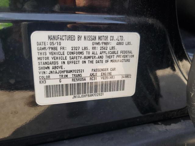 JN1AJ0HP8AM702521 - 2010 INFINITI EX35 BASE Schwarz Foto 12