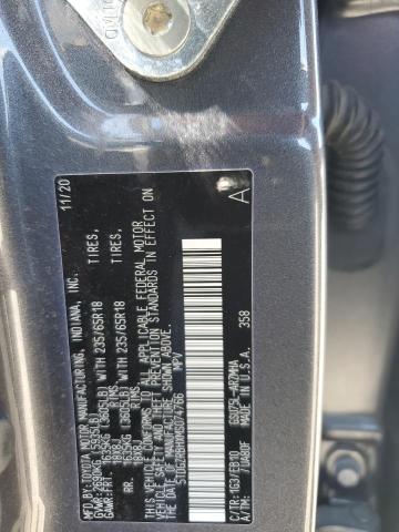 5TDGZRBHXMS074766 - 2021 TOYOTA HIGHLANDER XLE Серый фото 13